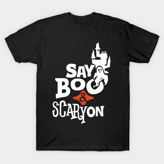 Say Boo & Scary On T-Shirt by pa2rok